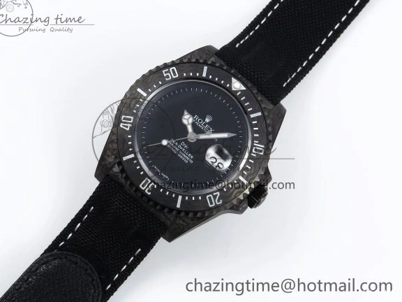 Black Strap Dweller on Dial A2824 DIWF Edition Nylon 43mm Black Best Carbon Sea 0411